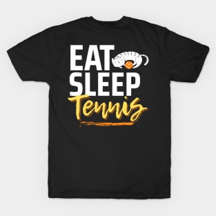 Eat Sleep Tennis Lazy Cat T-Shirt